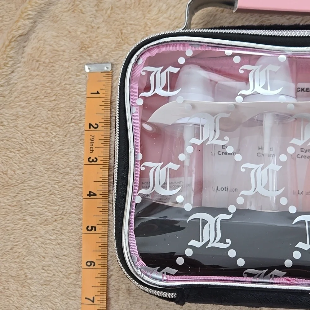 Juicy Couture 4 Pack Travel Bottles and Cosmetic Bag 100 ml TSA Approved